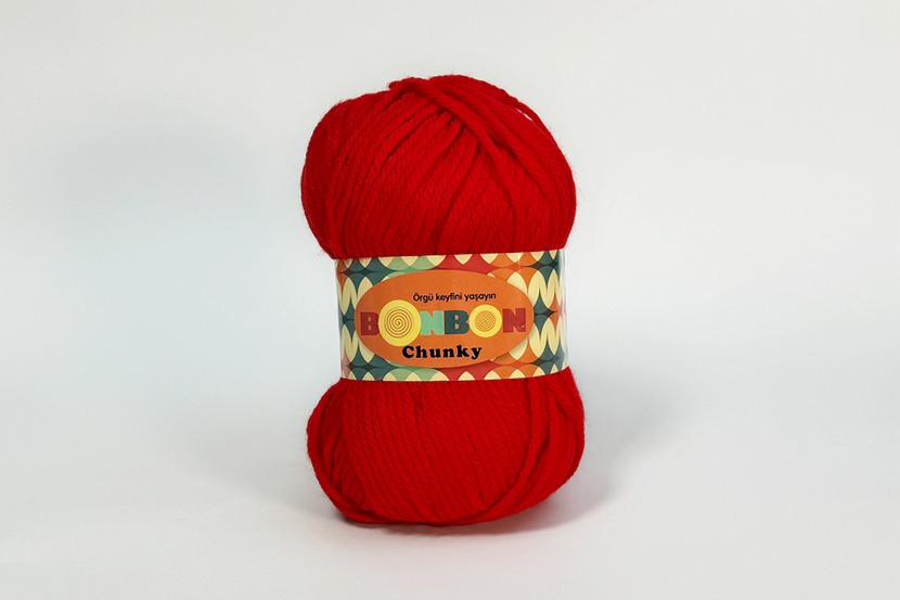 Пряжа Bonbon chunky 100гр/135м NAKO, червоний, 98211