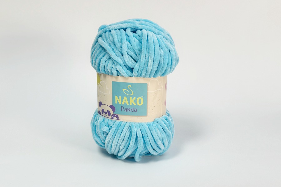 Пряжа Nako panda 100гр/120м, блакитний, 3117