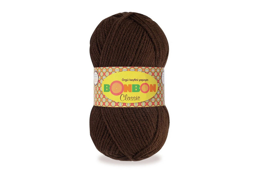 Пряжа Bonbon classic 100гр/200м NAKO, шоколадний, 98219