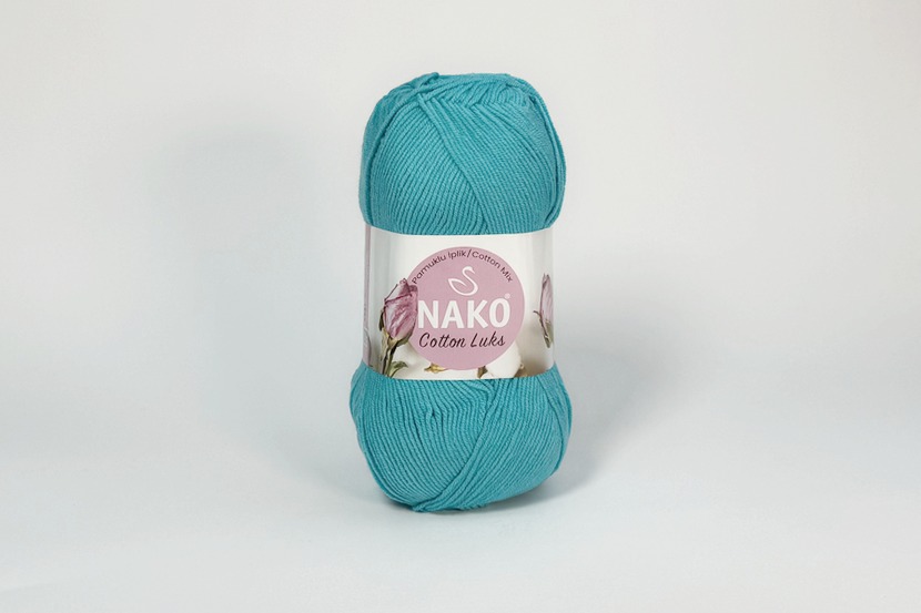 Пряжа Cotton Lux 100гр/330м NAKO, бірюзовий, 97577