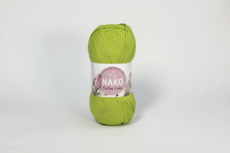 Пряжа Cotton Lux 100гр/330м NAKO, салатовий, 97567