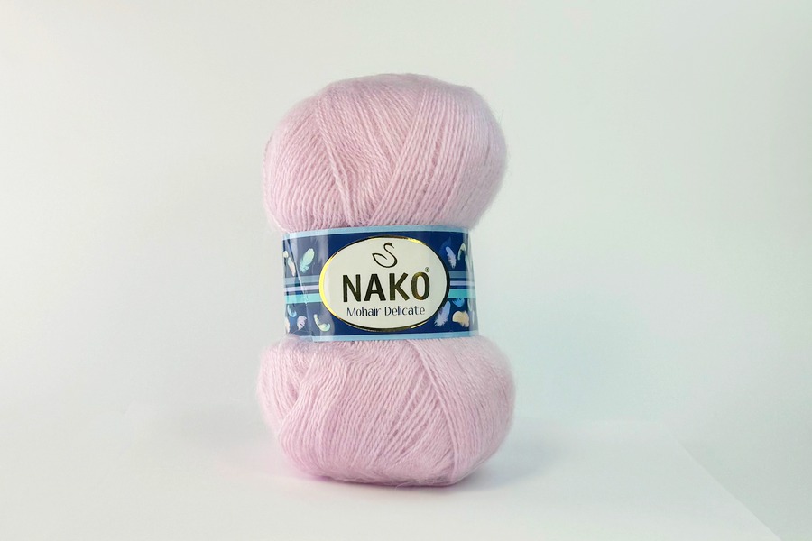 Пряжа Mohair Delikate 100гр/500м NAKO, рожевий, 6116