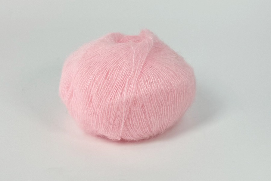 Пряжа Mohair 25гр/200м, рожевий, 15