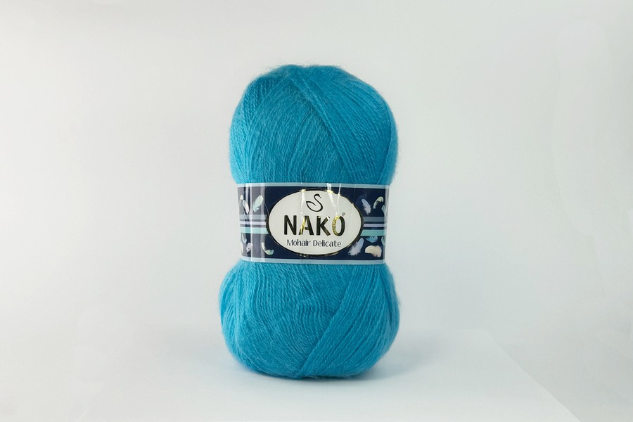 Пряжа Mohair Delikate 100гр/500м NAKO, бірюзовий, 6134
