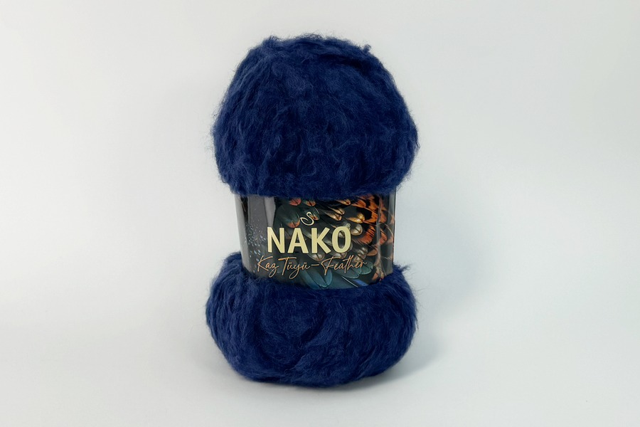 Пряжа KazTuyu Feather 100гр/200м NAKO, синій