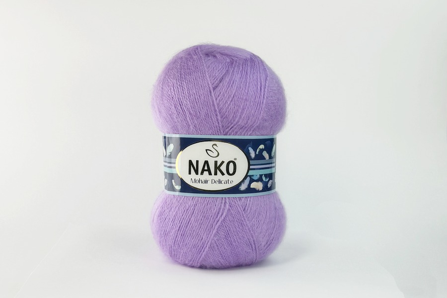 Пряжа Mohair Delikate 100гр/500м NAKO, бузковий, 6135