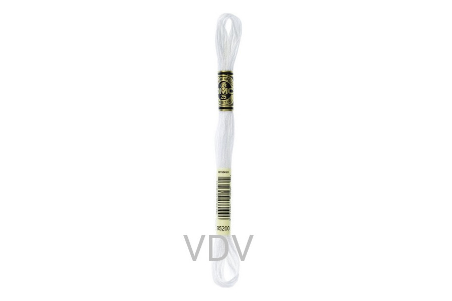 Нитки муліне 8 м DMC, бавовна, білий, В5200