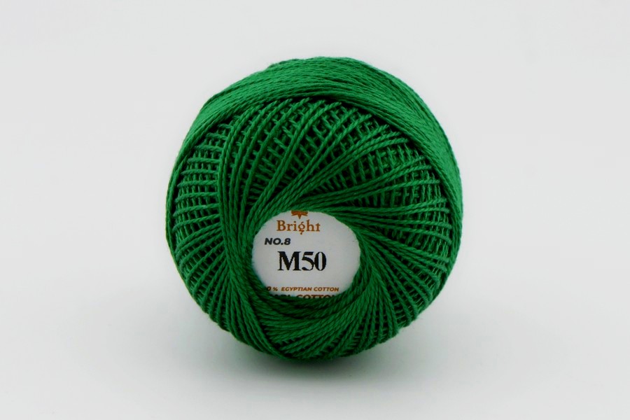 Нитки Ірис 10гр/80м Bright, зелений, M50