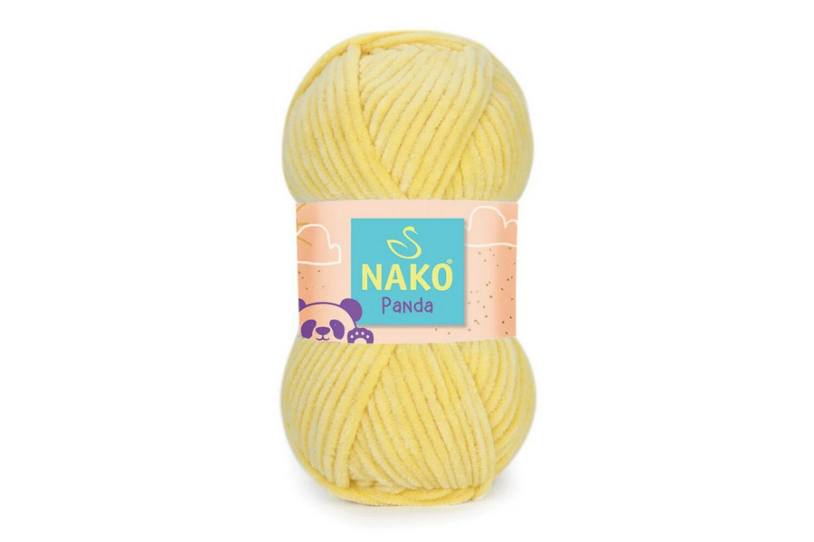 Пряжа Nako panda 100гр/120м, жовтий, 215