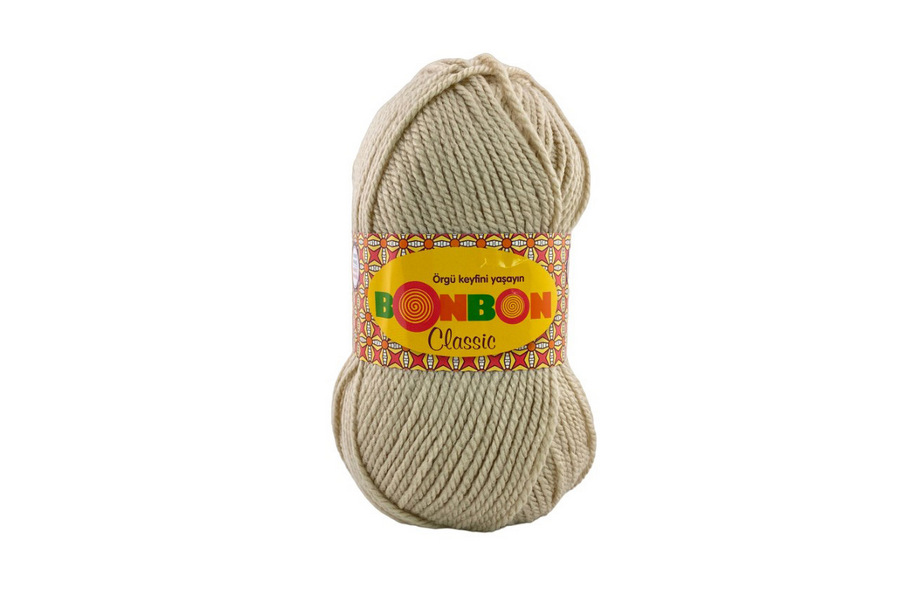 Пряжа Bonbon classic 100гр/200м NAKO, бежевий, 98603