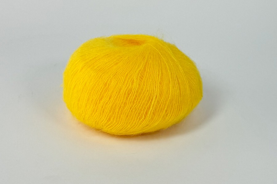 Пряжа Mohair 25гр/200м, жовтий, 7