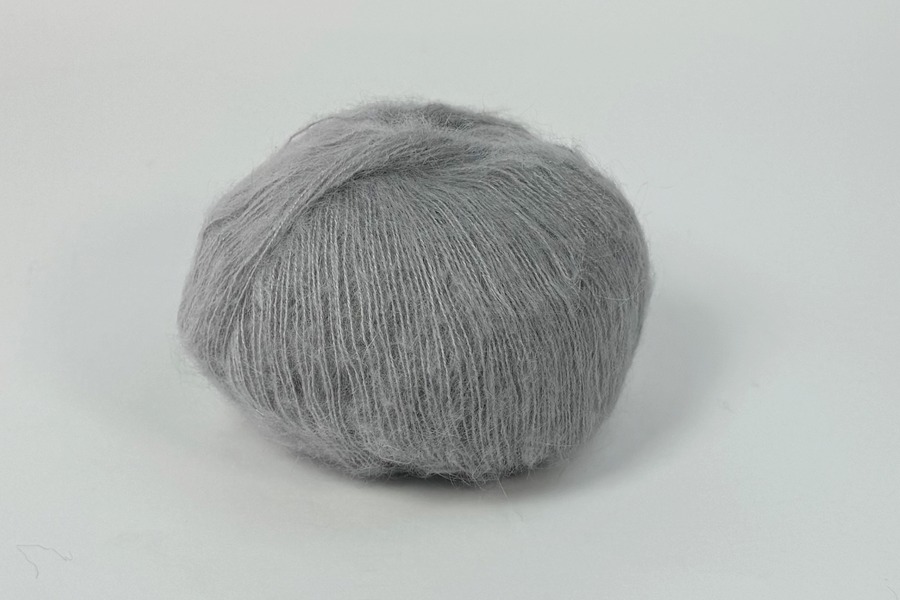 Пряжа Mohair 25гр/200м, сірий, 27