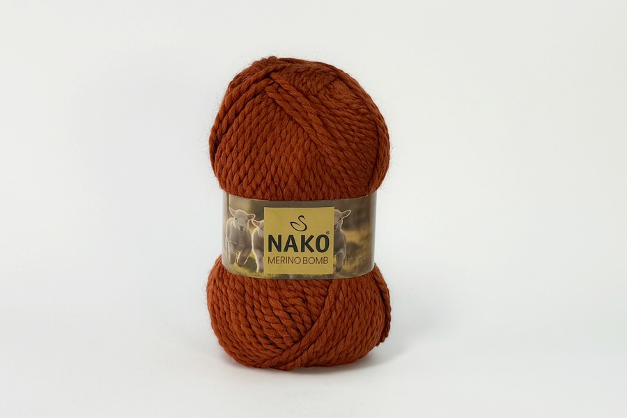 Пряжа Merino Bomb 100гр/120м NAKO, рудий, 12081
