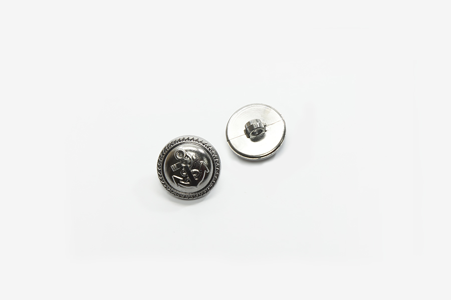 Гудзик 15 мм Mertbutton, нікель чорний, М-140-23-nkbl
