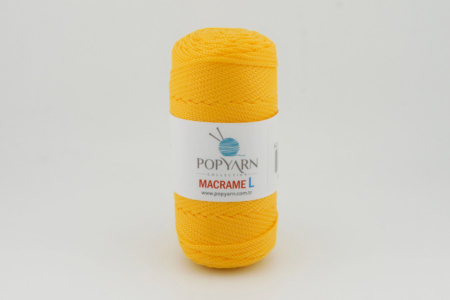 Пряжа Macrame L 100гр/90м POPYARN, жовтий, 418