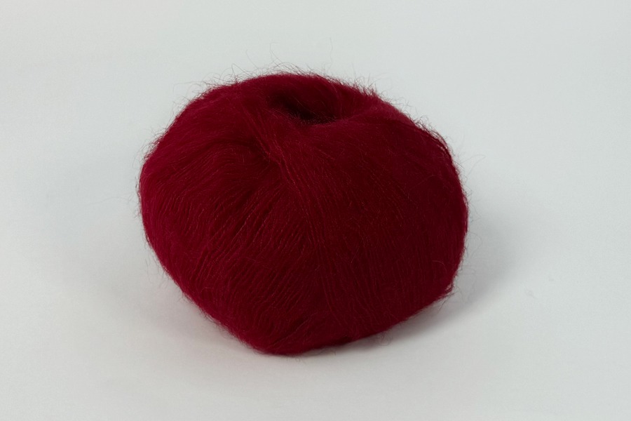 Пряжа Mohair 25гр/200м, червоний, 33