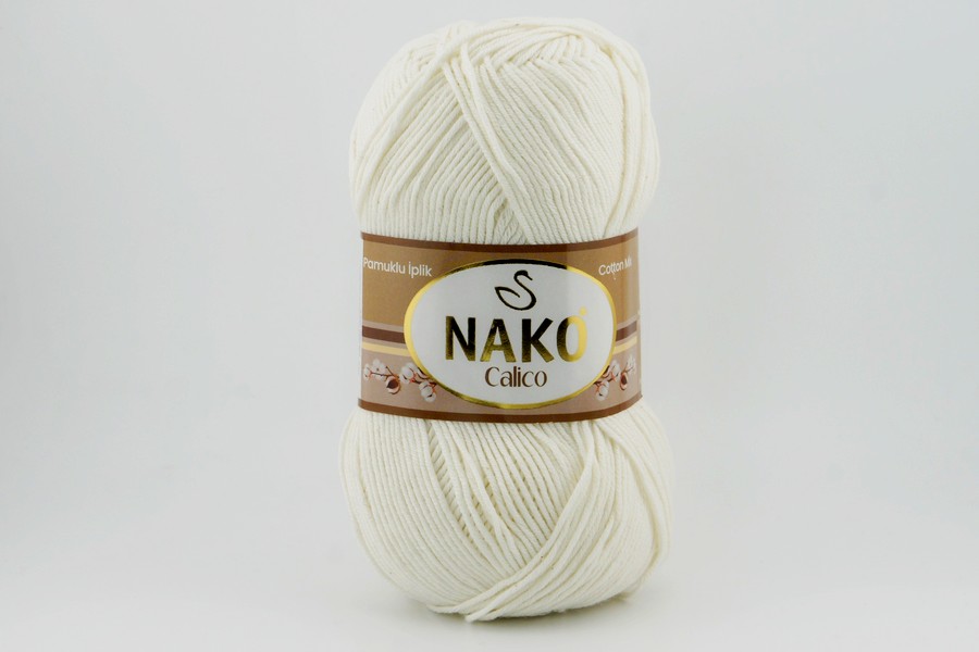 Пряжа Calico 100гр/245м NAKO, молочний, 3782