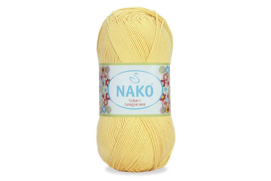 Пряжа Solare amigurumi 100гр/270м NAKO, жовтий, 4492
