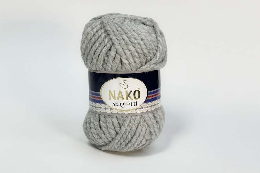 Пряжа Spaghetti 100гр/60м NAKO, сірий, 195