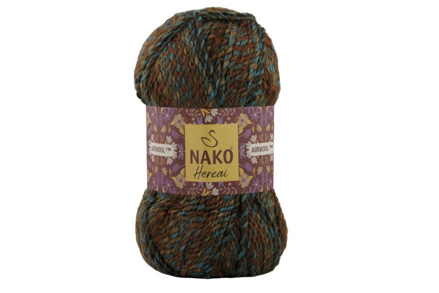 Пряжа Hercai 100гр/156м NAKO, секційного фарбування, 7257