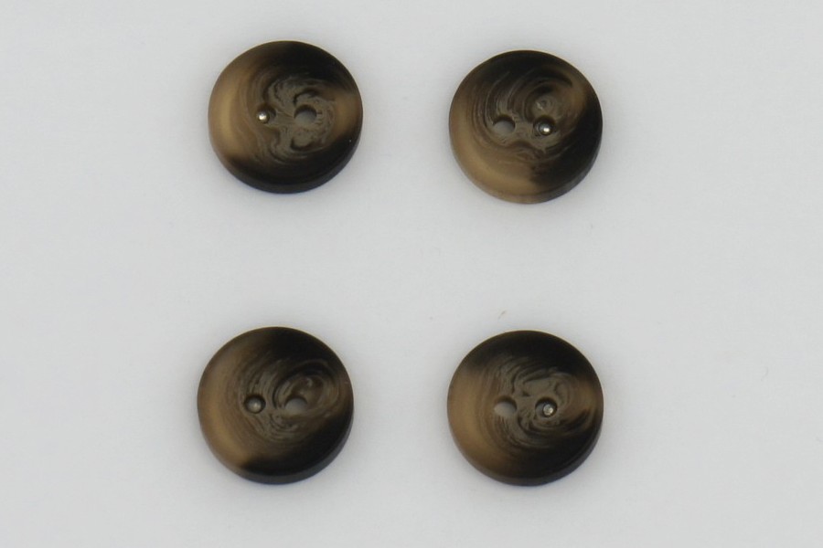 Гудзик 15 мм Mertbutton, шоколадний, FNL-253-24-1029