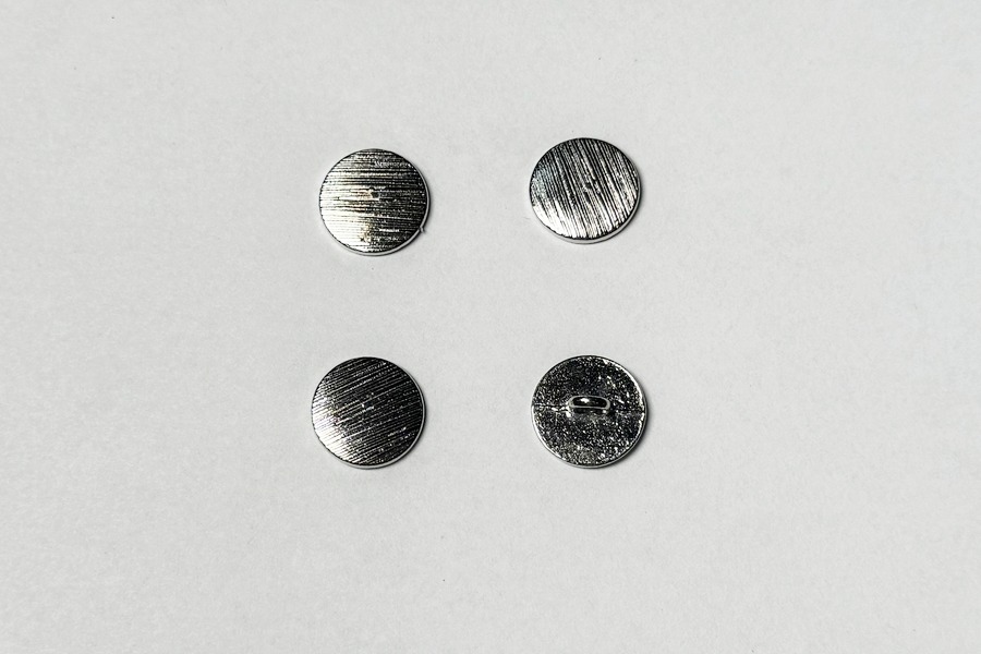 Гудзик металевий 15 мм Mertbutton, нікель, UTS-61-24-nik