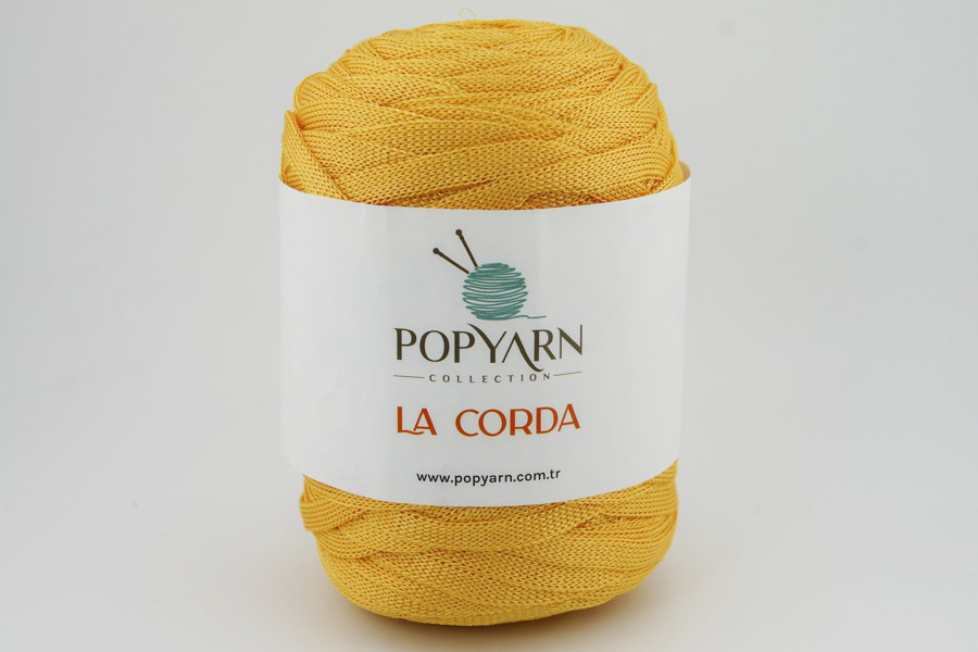 Пряжа La Corda 250гр/100м POPYARN, жовтий, 1184
