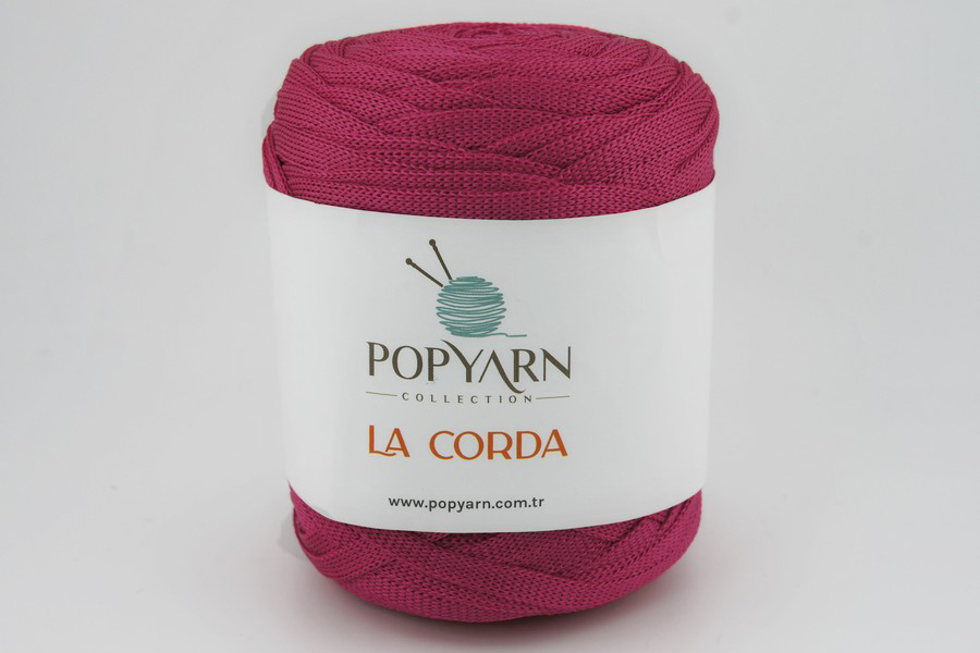 Пряжа La Corda 250гр/100м POPYARN, фуксія, 1137