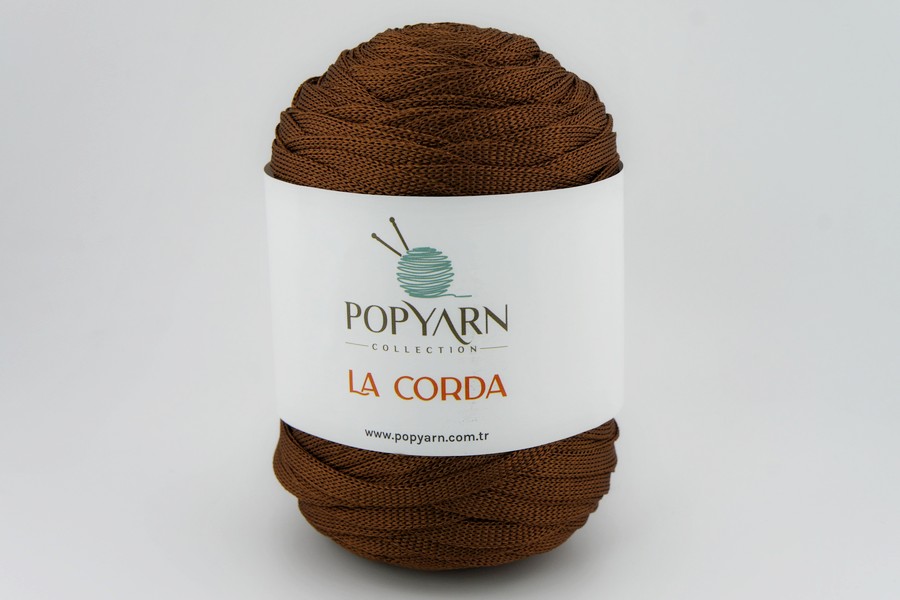 Пряжа La Corda 250гр/100м POPYARN, шоколадний, 1223