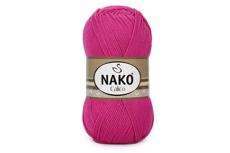 Пряжа Calico 100гр/245м NAKO, фуксія, 4569