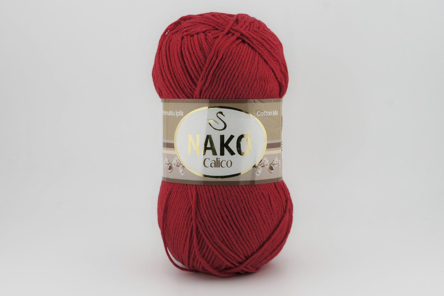 Пряжа Calico 100гр/245м NAKO, червоний, 2209
