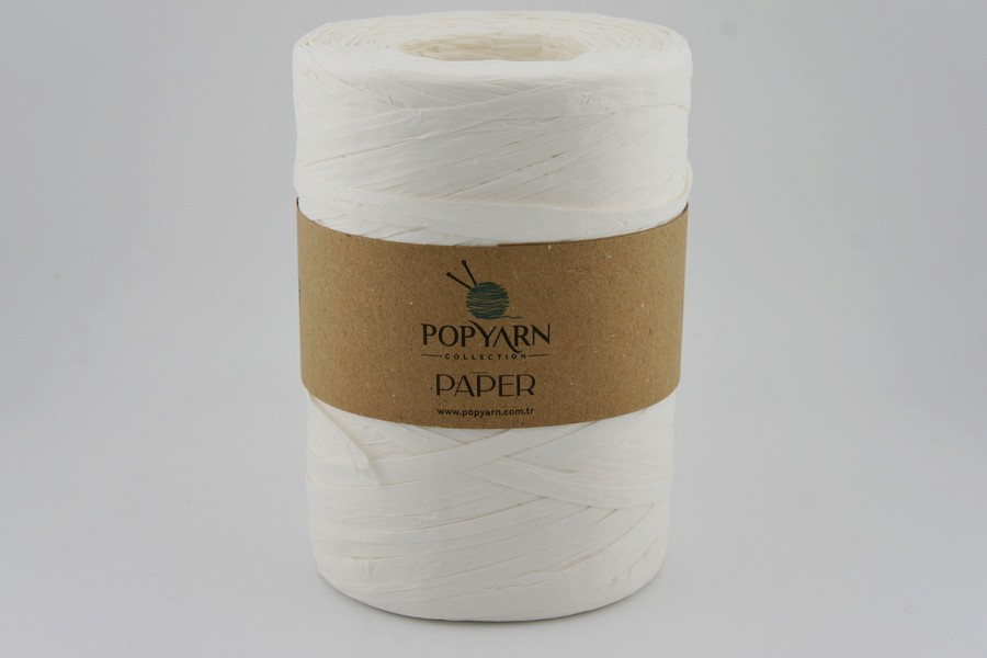 Пряжа Рафія 250гр/360м POPYARN, білий, 521