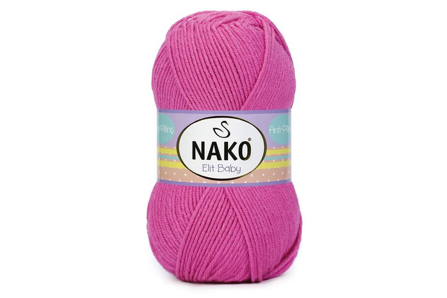 Пряжа Elit Baby 100гр/250м NAKO, рожевий, 5278