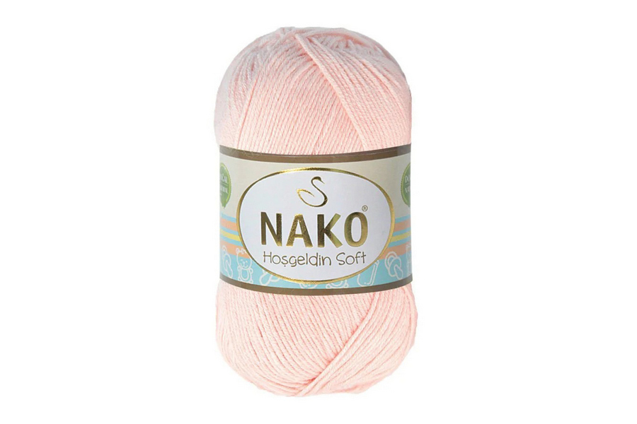 Пряжа Hosgeldin soft 100гр/230м NAKO, персиковий, 99