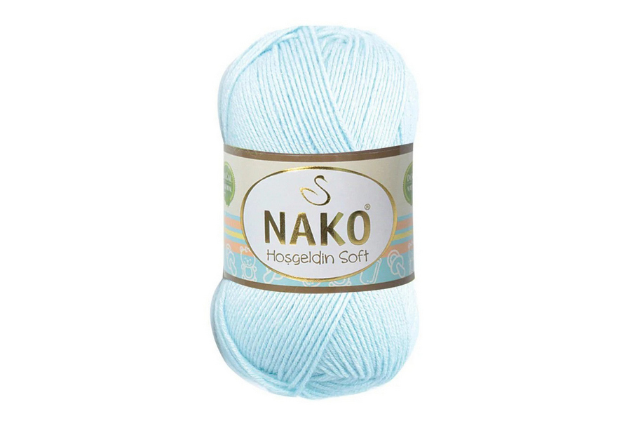 Пряжа Hosgeldin soft 100гр/230м NAKO, блакитний, 85