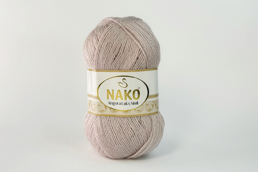 Пряжа 100гр/550м Angora Luks Simli, рожевий, 318