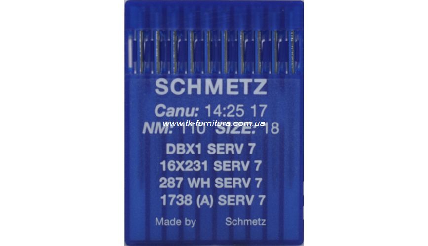 Голки №110 SCHMETZ універсальні, кругле стандартне вістря, DBx1