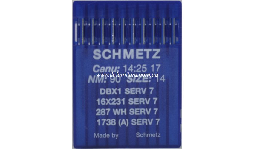 Голки №90 SCHMETZ універсальні, кругле стандартне вістря, DBx1