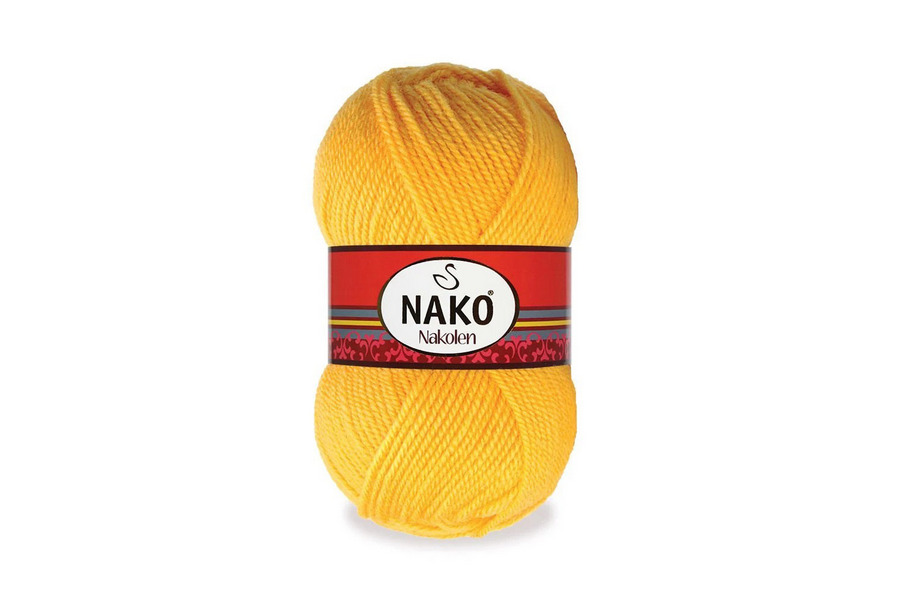 Пряжа 100гр/210м Nakolen, оранжевий, 3052