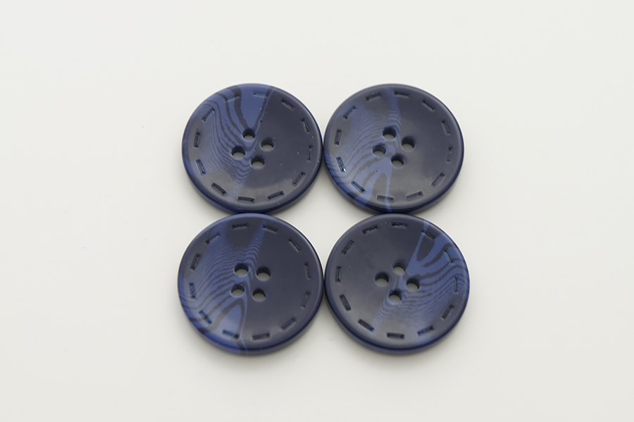 Гудзик 28 мм Mertbutton, синій темний, 13-44-1313