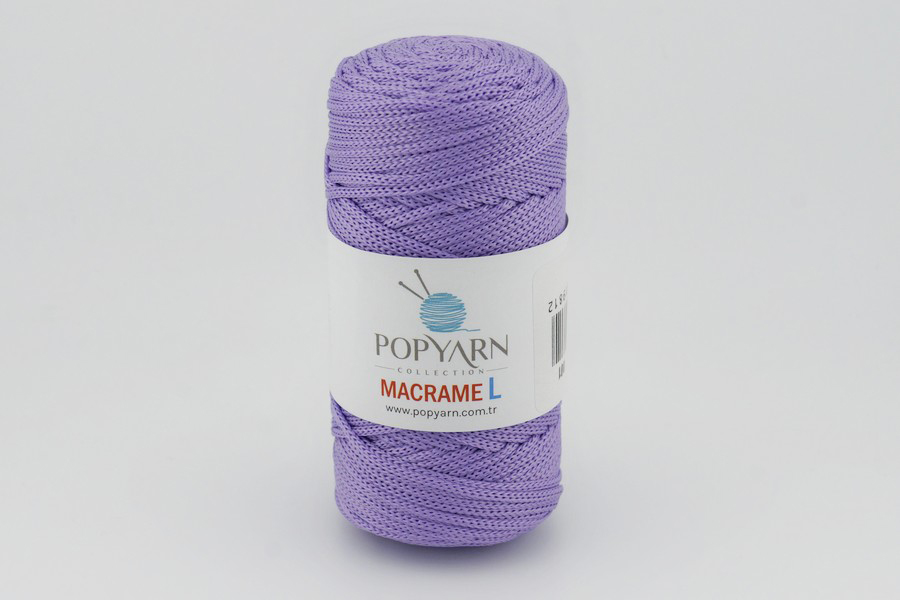 Пряжа Macrame L 100гр/90м POPYARN, бузковий, 437