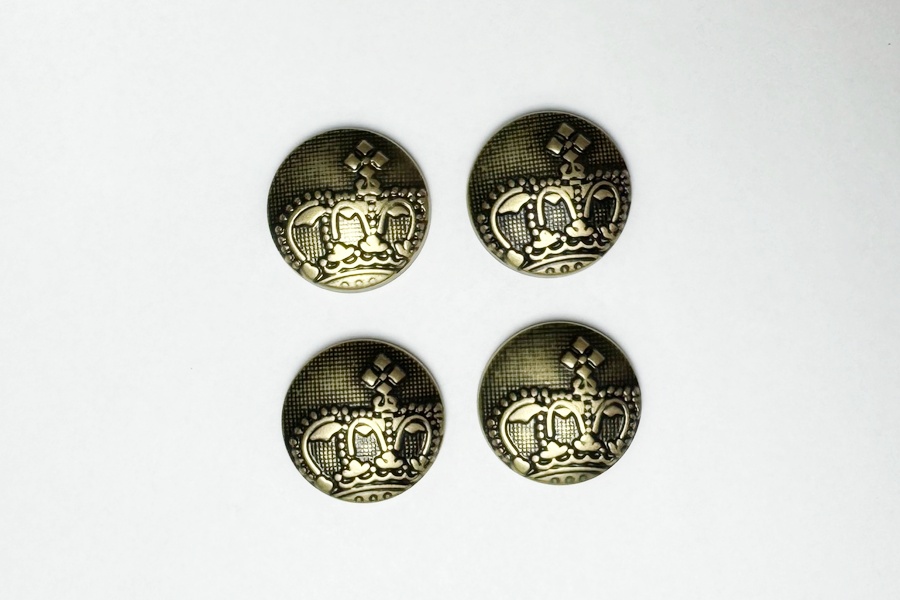 Гудзик 25 мм Mertbutton, латунь стара, 241e-40-bronz