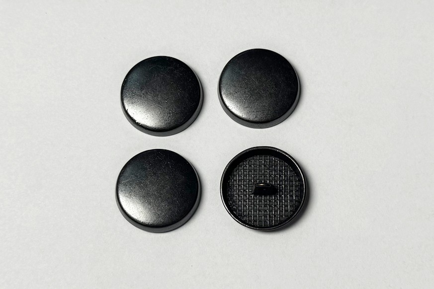 Гудзик металевий 25 мм Mertbutton, чорний, CN-26-40-black