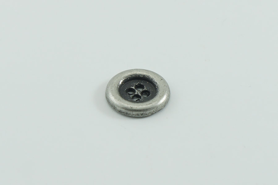 Гудзик металевий 15 мм Mertbutton, нікель, MTL-70-24-nik