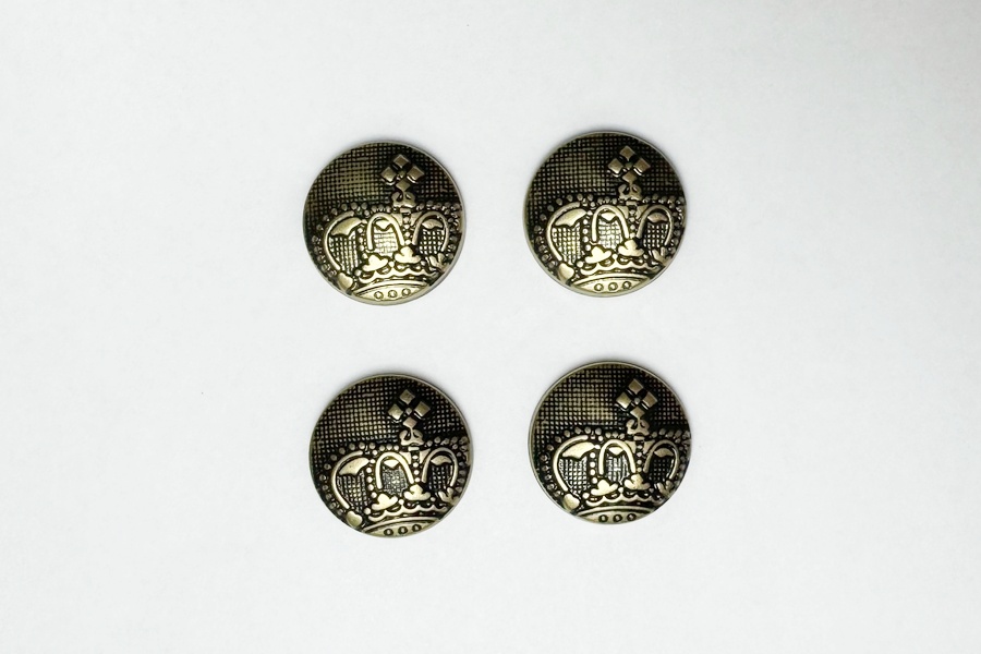 Гудзик 23 мм Mertbutton, латунь стара, 241e-36-bronz