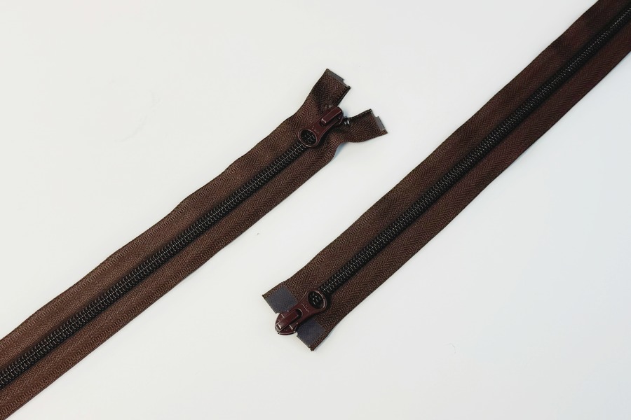 Блискавка YKK, T5, 2 замки, 75 см, шоколадний