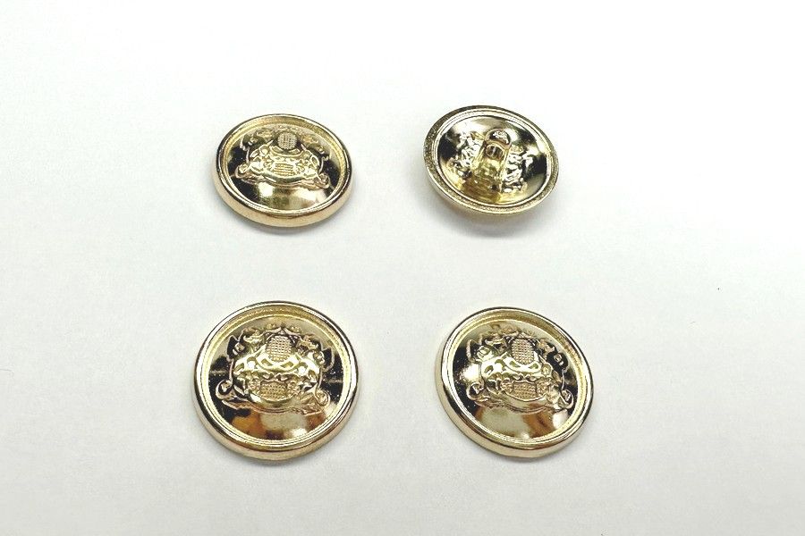 Гудзик металевий 20 мм Mertbutton, золото, SMB-319-32-gold