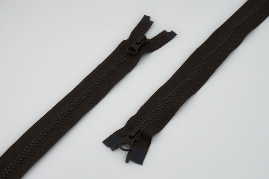 Блискавка YKK, T5 трактор, 2 замки, 75 см, коричневий темний