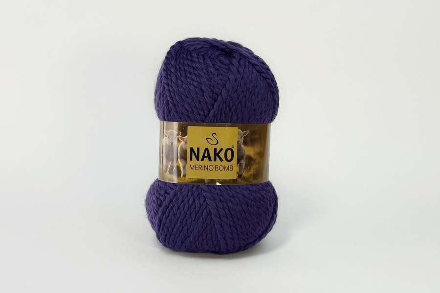 Пряжа Merino Bomb 100гр/120м NAKO, фіолетовий, 2326