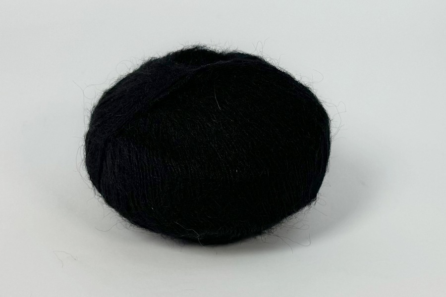 Пряжа Mohair 25гр/200м, чорний, 1